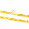 4mm/6mm Wide Geometry Solid Mens Neclace Classic Chain 18k Yellow Gold Filled Fashion Chain Link Gift
