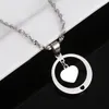 Rostfritt stål hjärta hängsmycke halsband romantisk smycken halsband flickvän gåva