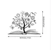 책 나무 벽 데칼 도서관 학교 비닐 스티커 독특한 홈 아트 장식 독서실 장식 이동식 벽화 어린이 방 SK13