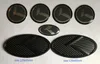 3D schwarzer Carbon-K-Abzeichen-Emblem-Aufkleber, 7-teiliges Set, passend für KIA New Forte YD K3 2014–2015, Auto-Emblems320B
