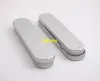 200pcs/lot 17.8cm x3.8cmx1.8cm silver Plain Tin box rectangle tea candy business card usb storage box case Fish darts box