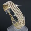 Multi-Layer Luxury Crystal Rhinestone Armband för Kvinnor Bröllop Bridal Bangle 925 Silver Guldpläterad Mode Smycken Party Presenter