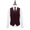 3piece Suit Men Brand New 2018 High Quality Men Formal Wear Dress Suits Slim Fit Wine Red One Button Wedding Suits For 6XL-M
