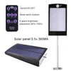Solar Lights Outdoor 48 LED 3 Modes Motion Sensor Solar Wall Light with Remote Controller Waterproof Security Lamp for Street Garden Yard