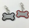 30 pz/lotto creativo carino in acciaio inox a forma di osso fai da te pendenti per cani etichette di carta per collari personalizzati accessori per animali domestici