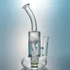ガラスの水のボッツのオイルリグ竜巻ペルク2つの機能ガラスの水道管織りベース10インチガラスホーカーズ18.8mmジョイントWP146