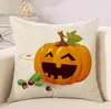 Federa per cuscino di Halloween Fodere per cuscino quadrato in lino Fodere per cuscino per decorazioni per la casa di Halloween Fodere per cuscini per feste Federe per cuscini per cartoni animati