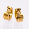 أزياء أقراط الفضة الذهب الذهب الأسود 3 كولورز القرط مع الزركون 316L مصمم الأذن مصمم الفولاذ المقاوم للصدأ المجوهرات للنساء الرجال الشرير كريستال