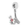 FITS pandora collier Bracelet Charms 925 Tour Eiffel en argent sterling charme de perles en vrac 2018 plus récent Bijoux femmes