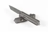 DHL Shipping High End VG10 Damascus Steel Mini Small Ball Bearing Flipper Folding Kniv Drop Point Blad TC4 Titan Alloy Handle