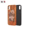 2021 Luxo Natural Rosewood Casos de telefone móvel para iphone 6 7 8 6PLUS 11 Pro Max Xs Cobertura traseira Shell Laser Gravura Custom Logo Padrão Atacado