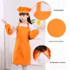 10 Colors Kids Aprons Pocket Craft Cooking Baking Art Children Painting Dining Bib Kitchen Supplies