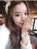 Anéis para mulheres Promoção Coreano Mulheres Elegantes 18kg Banhado Coreano Adorável Meninas 18KGP Abrindo Ajustável Simulado Pearl Rings