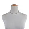 Volunge 2017 Simple résine perle collier ras du cou pour les femmes couleur or chaîne noir blanc perle conception Unique bijoux de mode