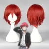 Assassinio Aula Anime Cosplay Parrucche Akabane Karuma Red Party Hair