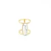 Fashion gold Plated 3 color natural stone ring white blue Turquoise ring for women jewelry