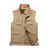 Stor storlek 5xl 6xl Tactical Jacket Vest Men Waistcoat Multi Pocket Ärmlös Jacka Andningsbar Outwear Fotograf Reporter