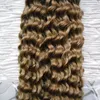 New Nail I Tip Hair Extensions Human Brazilian Curly wave Keratin Stick Tip Hair Extensions 100s Capsule is Pure Natural Human Hair 100g