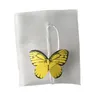 Tom nylon tepåse med strängvärmtätningsfilterpapper Löst tepåsar Infuser Silter Butterfly Label 5.8*7cm F202467