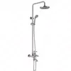 Rolya Venus Golden / White / Orb / Chrome Blootgestelde luxe badkamer Douchesysteem Bathshower Mixer Set