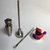 Zestaw narzędzi szklanych bongu T-002 Domy Gr2 Paznokci tytanu z tytanowym paznokci Cap Dabber Tool Slicone Jar DAB pojemnik