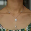 2018 Trendy New Northstar Collier Collares Delicato Esagramma lunga barra pendente collana Catena di fascino Accessori di gioielli per le donne2170