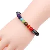 7 Chakra Gemstone Healing Koraliki Bransoletka dla kobiet Mężczyźni Strand Stres Ulga Joga 8mm Hematyt Lęk Aromaterapia Essential Oil Dyfuzor Bangle Biżuteria