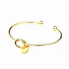 Fashion Gold Silver Letter Armband ID Charm Armband Alfabet Bangles Kvinna Personlighet Smycken Drop Ship