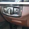 Embellecedor de cubierta de decoración de marco de interruptor de faro de estilo de fibra de carbono para BMW X5 F15 2014-2018 ABS accesorios de Interior de coche
