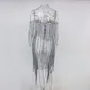 X82602OHVERA Tassele Sequin кружева платье женщин спинки сексуальное клубное платье вечеринка лето 2018 без бретелек Bodycon MIDI платья элегантный Vestido