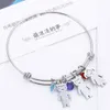 Silver stainless Exquisite doll bracelet for girlfriend with hand ceremony festival commemorative activities adjustable birthstone bracelet