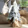 33 cm/13 tum konstgjord julgran med snöeffekt Silkblommor för hem/juldekoration DY1-46