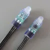 18WG Wire 100PCS / String DC12V 12mm WS2811 Adresserbar RGB LED Smart Pixel Node, med all svart tråd, IP68 rated