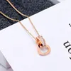 Titanium steel necklace female rose gold clavicle chain Fashion simple short accessories ornament tide pendant necklace