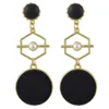 3 Colors Gold Metal Velvet Ball Long Drop Earrings for Women Ladies Party Fashion Accessories