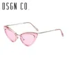 DSGN CO 2018 Slim Fashion Cat Eye Zonnebril voor Dames Classic 6 Color Designer Cateye Sun Glazen UV4003672347