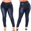 jeans ajustados azules para mujer