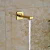 ULGKSD Bathroom Shower Faucet LED Golden Brass Waterfall Rain Shower Head Wall Mount and Cold Water Mixer Tap2551