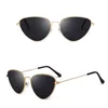 Metalowa rama Kot Okulary Okulary Super Cool Design Kobiety Okulary Słońca Kolorowe Obiektywy UV400