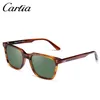 Carfia Chic Retro Gepolariseerde Zonnebril voor Vrouwen Mannen 5354 zonnebril met Case 100% UV400 Bescherming eyewear Vierkant 51mm 4 kleuren