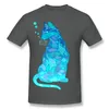 높은 품질 망 코 튼 원단 고양이 Tee Shirt Mens Crew Neck 짧은 소매 티셔츠 수영 큰 크기 3D 인쇄 티셔츠