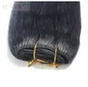 100GPCS 16Quot24quot Maszyna Made Remy Hair Weft Tkaving 100 Human Hair Extensons Prosty naturalny jedwabny nieklips Hairs4391855