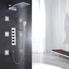 Germany DULABRAHE Thermostatic Bathroom Shower Faucet Large Water Flow Mixer Set Bath Shower Valve Waterfall And Rain Shower Hea3314500