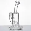 Bang en verre 7,25 pouces avec 14 narguilés à joint femelle percolateur dôme plate-forme pétrolière conduites d'eau Pyrex dab Rigs