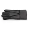 Целая продажа- бренд мужские модные меховые кожаные перчатки зима теплые шерстяные перчатки ветропроницаемые мульти цветов выбор