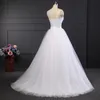 Abiti da sposa da spiaggia con cinturino per spaghetti 2018 LORIE Vestido Noiva Praia Semplice tulle bianco Casamento Abiti da sposa Custom Made