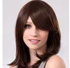 new style medium straight dark brown health hair wigs cosplay wig