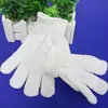 Badhandske Dusch Scrubber White Scrub Exfoliating Body Massage Sponge Gloves