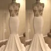 Aso Ebi Shiny Crystal Prom Klänningar 2018 Nigeria Sexig Afrikansk Högkrage Lace Applique Beaded Party Gowns Snygg Long Mermaid Prom Dress