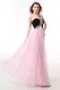 Różowe sukienki na pojedyncze ramię Formalne sukienki wieczorowe Europejska i amerykańska długa druhna sukienka druhna Hy026